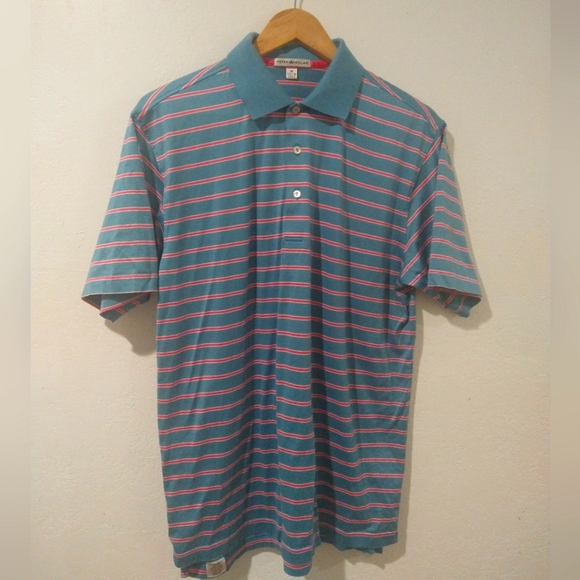 Peter Millar Stripped Polo Shirt - Picture 1 of 4
